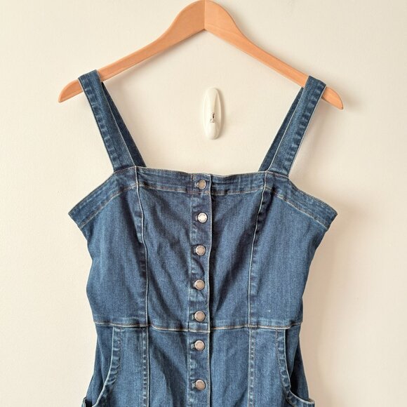 Aritzia Denim Forum Jaclyn Dress Button Front Denim Size 6 - Picture 4 of 7